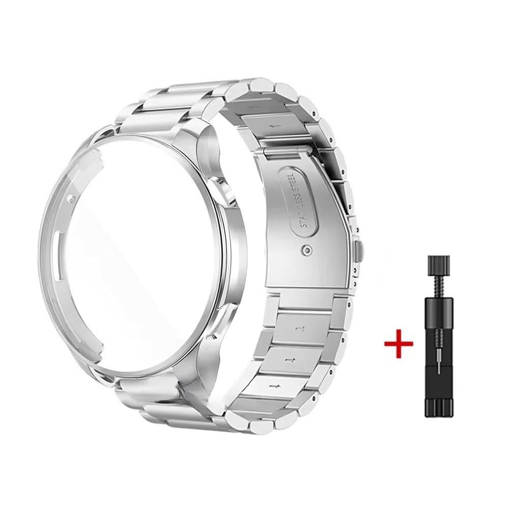 Комплект для годинника Amazfit Balance сріблястий (чохол + ремінець Rolex design 22 мм)