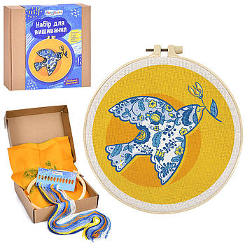 Набір для вишивання Hobbytopia LIMO TOY (нитки, п'яльце 20см, голка, тканина з малюнком) DYEK1011