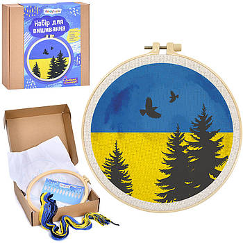 Набір для вишивки Hobbytopia LIMO TOY (нитки, п'яльце 20см, голка, тканина з малюнком) DYEK1012