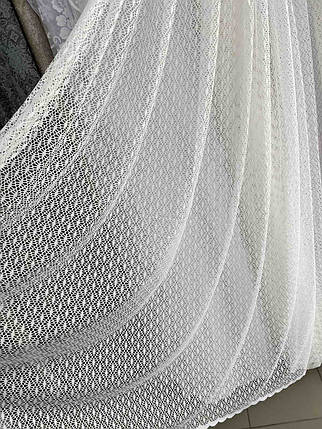 Тюль сітка Метелик №19459 біла на відріз, фото 2