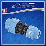 Муфта редукційна компресійна з'єднання для поліетиленових труб Ø 40х25 PN16 PP-B УФ захист Unidelta 1002, фото 4