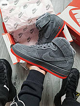 Чоловічі зимові кросівки Nike Air Force Hight Grey Winter (сірі) стильні високі кросівки 1369TP Найк топ