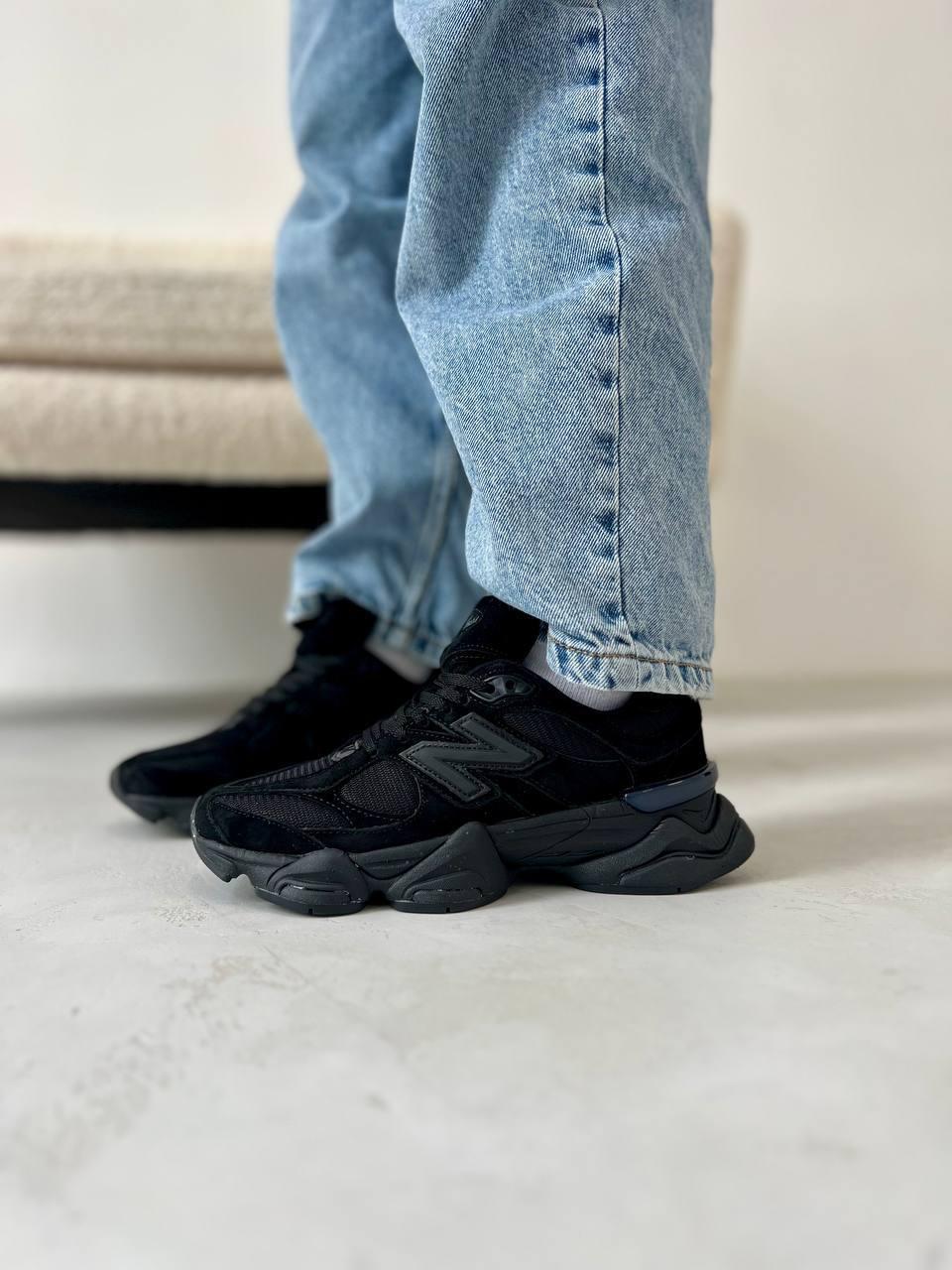 Жіночі спортивні кросівки New Balance 9060 black (чорні) демісезонні кроси Ar530 Нью Беленс vkross