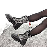 Жіночі зимові черевики Louis Vuitton Boots Black Fur (чорні з лого) високі теплі на хутрі Y13036 топ, фото 6