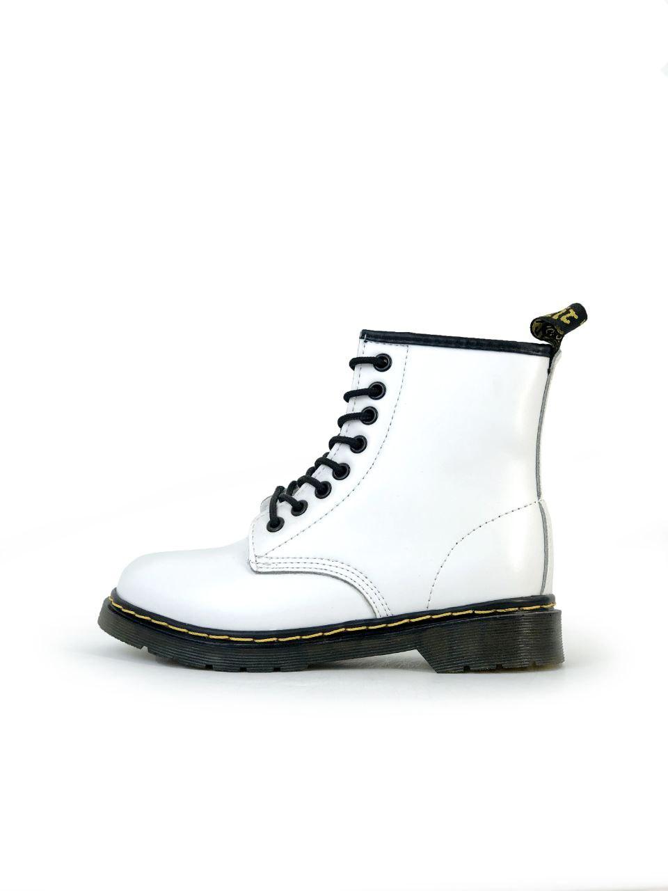 Жіночі зимові черевики Dr. Martens 1460 (білі) високі повсякденні черевики 4497 Др Мартінс vkross, фото 1