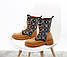 Жіночі зимові черевики Louis Vuitton Boots Brown Fur (коричневі з лого) високі теплі на хутрі Y13041 vkross, фото 3