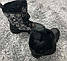 Жіночі зимові черевики Louis Vuitton Boots Black Fur (чорні з лого) високі теплі на хутрі Y13036 vkross, фото 2