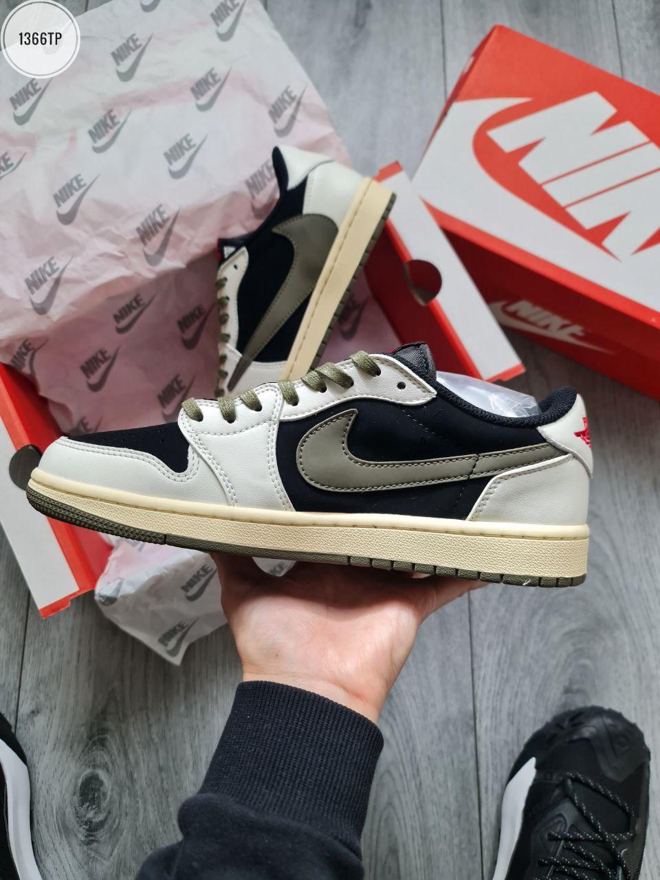 Чоловічі кросівки Nike Air Jordan 1 Retro Low OG SP Travis Scott Olive (оливкові) повсякденні 1366TP Найк vkross