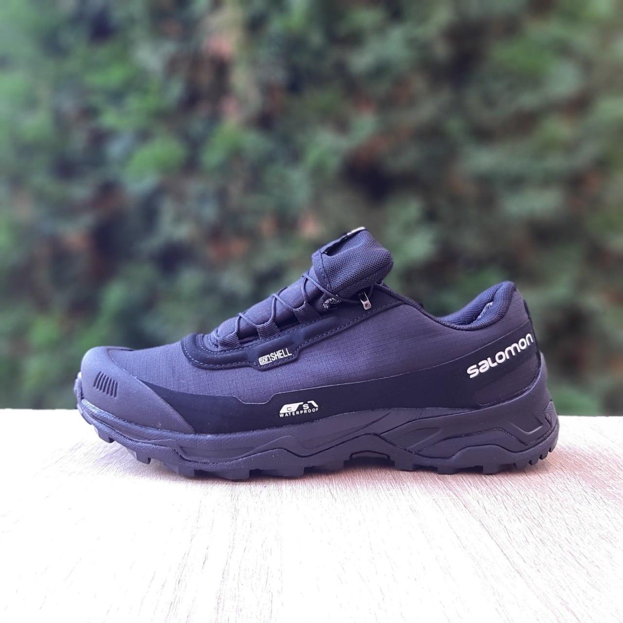 Чоловічі зимові кросівки SALOM0N Fury 3 Soft Shell (чорні з білим) спортивні повсякденні 4166 Саломон vkross