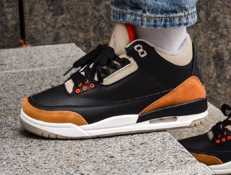 Чоловічі зимові кросівки Nike Air Jordan 3 Winter (чорні з коричневим) низькі кроси хутро шкіра art 1986 vkross