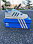 Чоловічі кросівки Adidas Rivalry low (білі із синім) стильні повсякденні кроси 766-27 Адідас vkross, фото 9