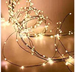 Гірлянда — Кінський хвіст із режимами. 10 ниток. 3 м. 300 led. Сріблястий мідний дріт. Тепле світло 209062, фото 3