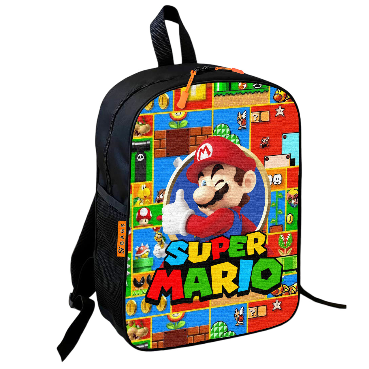 Рюкзак шкільний дитячий 36х27см Маріо «Super Mario» з принтом для хлопчика (0695)