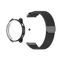 Комплект для годинника Amazfit Balance чорний (чохол + металевий ремінець 22 мм), фото 3
