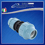 Муфта редукционная компрессионное соединение для полиэтиленовых труб Ø32х20 PN16 PP-B УФ защита Unidelta 1002, фото 3