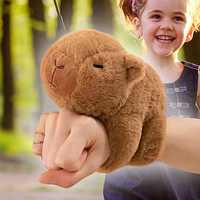 Плюшева іграшка-браслет на руку Капібара, Коричневий (360T), фото 1