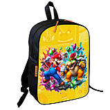 Набір дитячий Супер Маріо рюкзак рюкзак 36х27см сумка-бананка, кружка з принтом для хлопчика (01562), фото 2