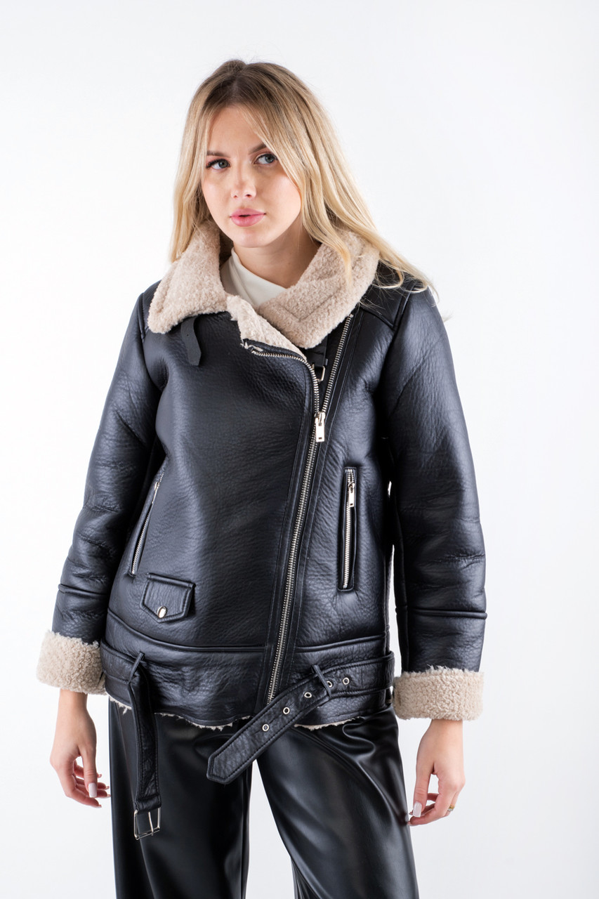 Куртка дублянка замшева чорна 568 (2000000138442), фото 1