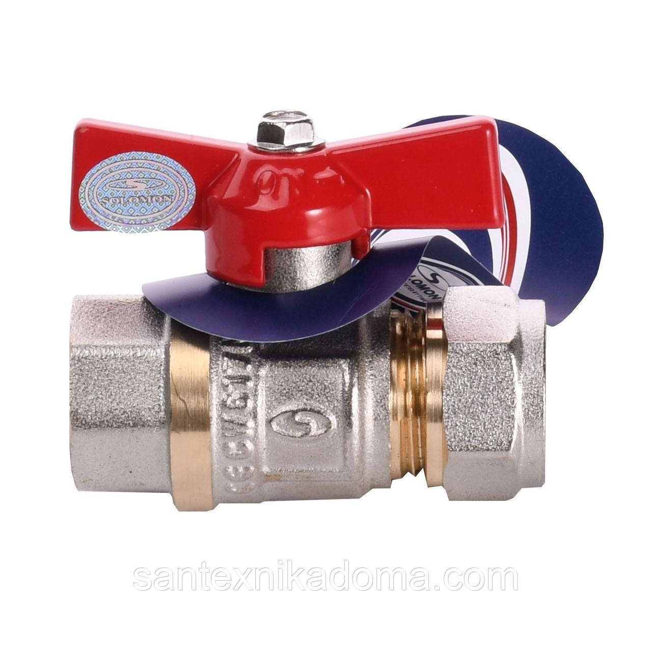 Кран кульовий SOLOMON 16х1/2″ 1184 внутрішнє різьблення