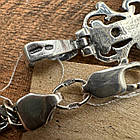 Комплект чоловічий ланцюжок плоский бісмарк та ажурній хрест срібло із чорнінням 925 проба, фото 8