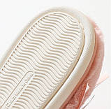 Хатні капці жіночі теплі хутряні. М'які пухнасті капці з бантиками, 38-39 р. Рожеві, фото 7