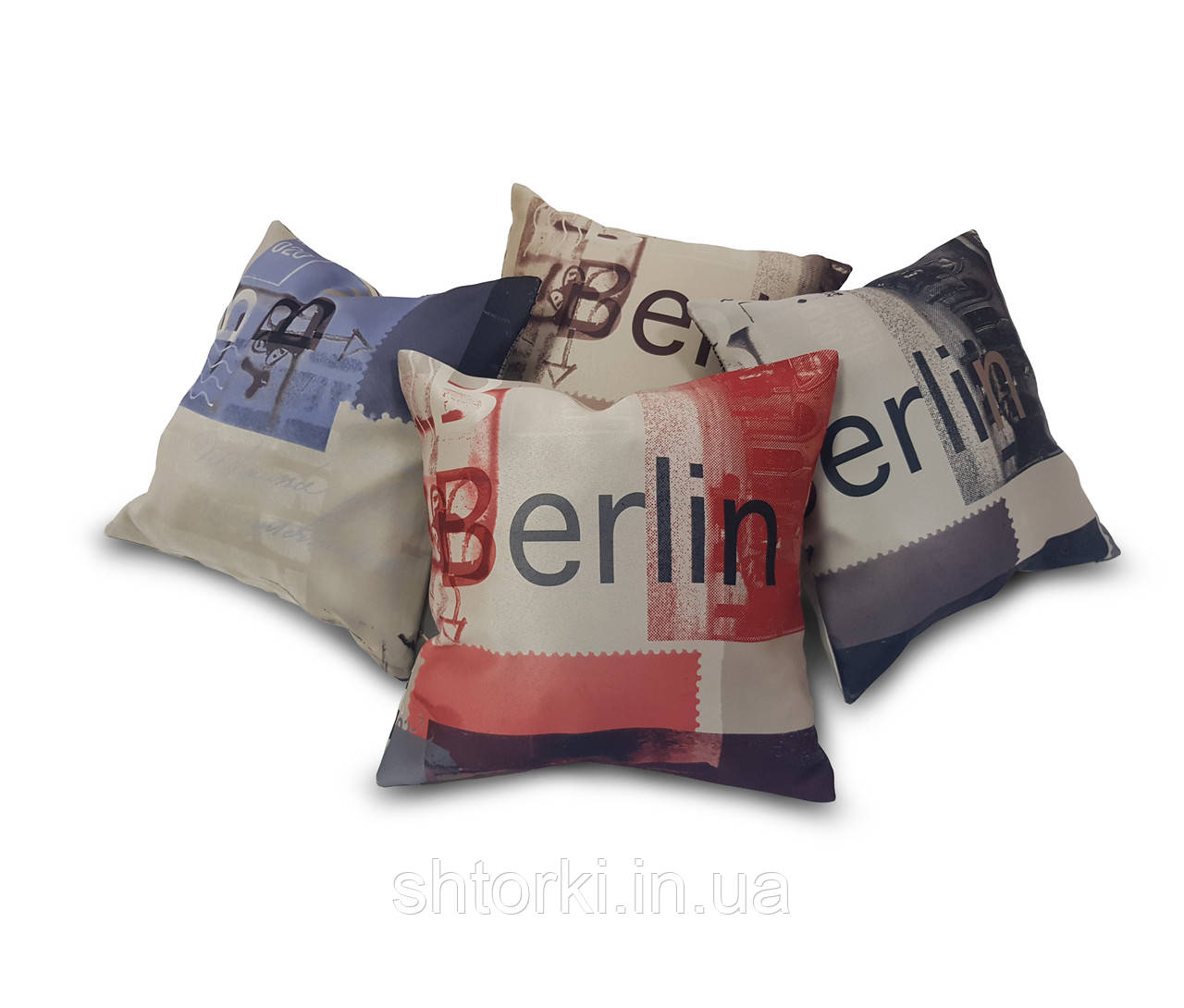 Комплект декоративних подушок Firanka Design and Berlin 32х32см 4шт різнокольорові (п_0186)