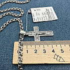 Cрібний комплект православний хрестик з розп`яттям та ланцюжок бісмарк 925 проби, фото 6