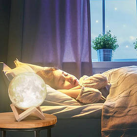 Нічники в дитячу кімнату Moon Lamp 18 см, Нічник дитячий для кімнати, Ночник EV-353 для дівчаток