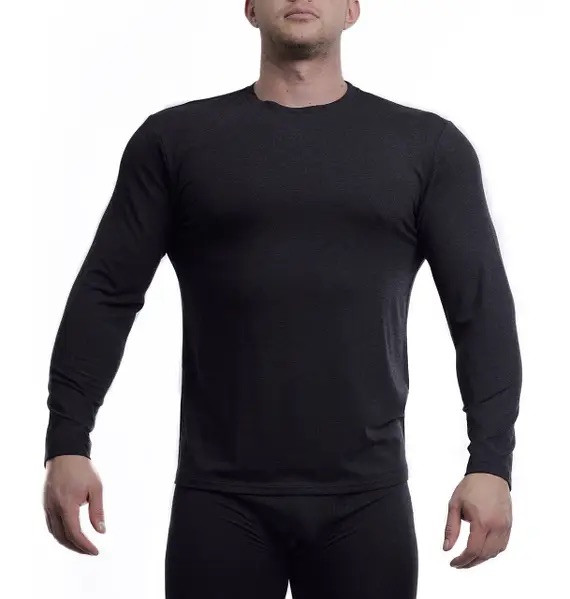 Лонгслів чоловічий теплий Ангора (вовна 45%) Bono чорний розмір 52, фото 1