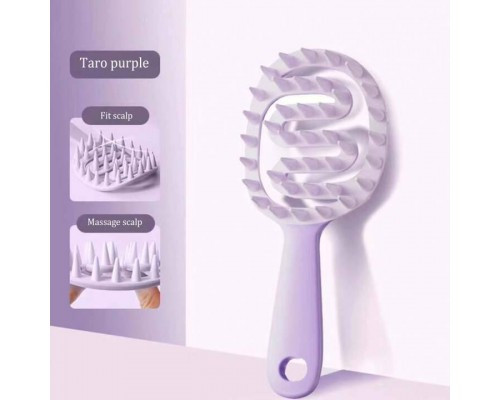 Масажна силіконова щітка для волосся Zigzag, фото 1