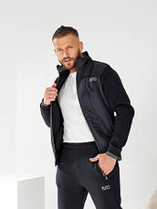 Спортивний костюм Hugo Boss зимовий утеплений чоловічий костюм Бос чорний на флісі, фото 5