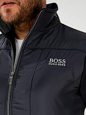 Спортивний костюм Hugo Boss зимовий утеплений чоловічий костюм Бос чорний на флісі, фото 6