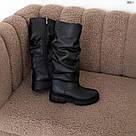 Жіночі шкіряні зимові чоботи, фото 3