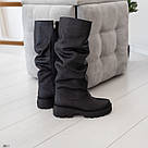 Жіночі шкіряні зимові чоботи, фото 4