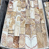 Фасадна плитка із сланцю "Золота Вишня" для цоколя, фасаду, облицювання будинку, фото 9