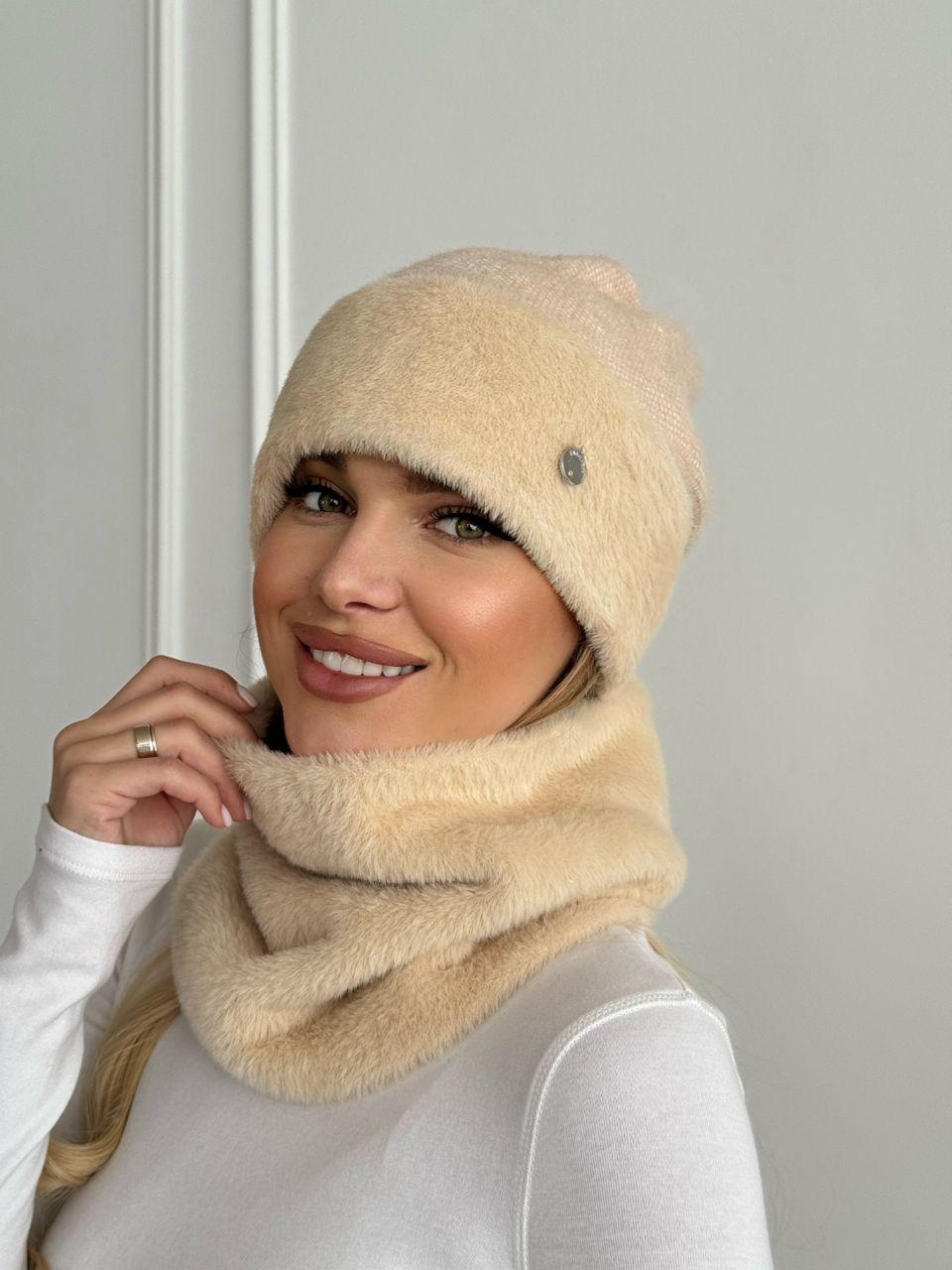 Комплект з альпаки "Вероніка", колір бежевий