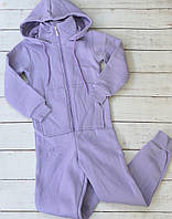 Комбінезон дитячий на байці з капюшоном на дівчинку 116-134 см (4кв) "JUNIOR" недорого від прямого постачальника