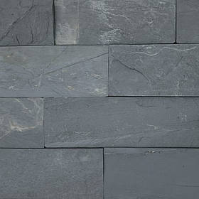 Фасадна плитка із чорного сланцю для цоколя, фасаду, облицювання будинку