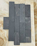 Фасадна плитка із чорного сланцю для цоколя, фасаду, облицювання будинку, фото 2