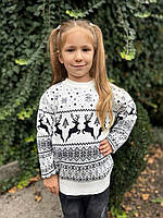 Новорічний дитячий светр із оленями, фото 3