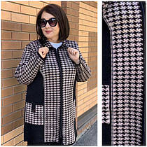 В'язаний жіночий кардиган довгий великі розміри ( з 50 по 64 розмір )