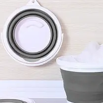 Складное відро Silicone Bucket 10 літрів, фото 4
