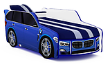Ліжко-машинка 80*180 P002 BMW Синій PREMIUM з механізмом, фото 4