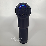 Масажер для тіла акумуляторний Fascial Gun з 4 насадками і 6 швидкостями Чорний, KH-320-Black, фото 8