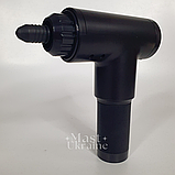 Масажер для тіла акумуляторний Fascial Gun з 4 насадками і 6 швидкостями Чорний, KH-320-Black, фото 7