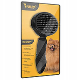 Самоочищающаяся щітка для хутра домашніх тварин Purlov (18905) Польща, фото 6