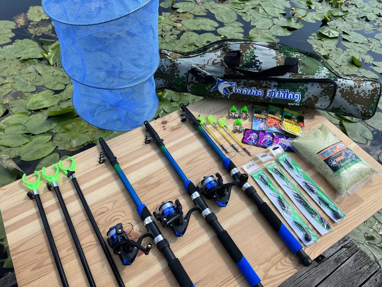 Готовий комплект для риболовлі 19 в 1. Набір для рибалки. Рибальський набір у довжині 2.1 м, фото 1