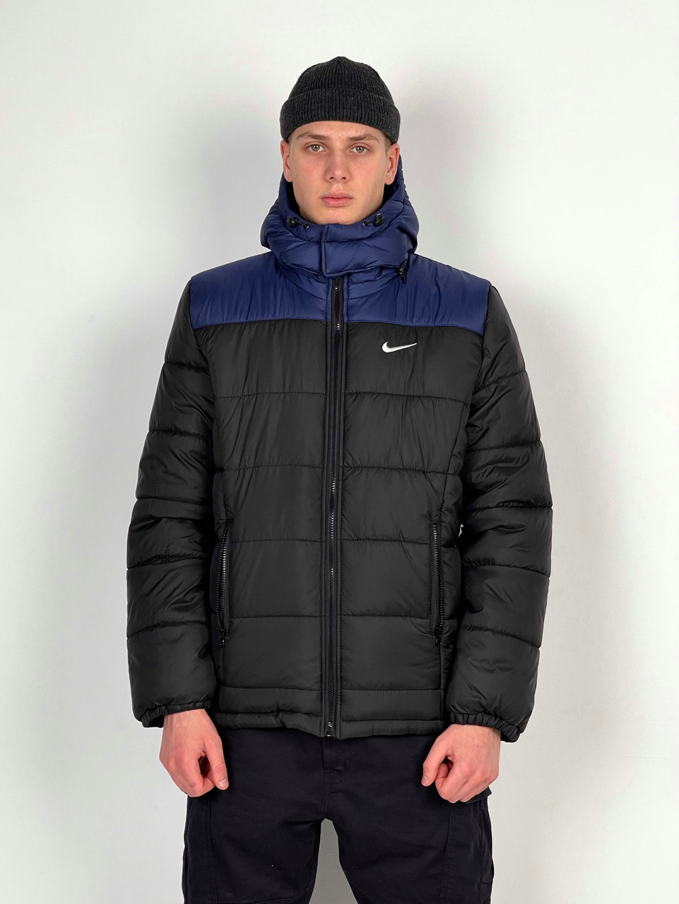 Зимова куртка "Європейка" Nike синє-чорна L (1592560834/2)