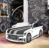 Ліжко-машинка 80*180 P003 AUDI Q7 Білий PREMIUM, фото 3