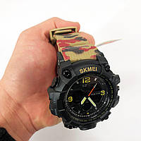 Годинник наручний чоловічий SKMEI 1155BAG RED CAMO, брендовий чоловічий годинник. Колір: червоний камуфляж